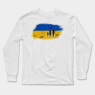 support ukraine ,ukraina flag ,ukrainian flag,stand with ukraine, Long Sleeve T-Shirt